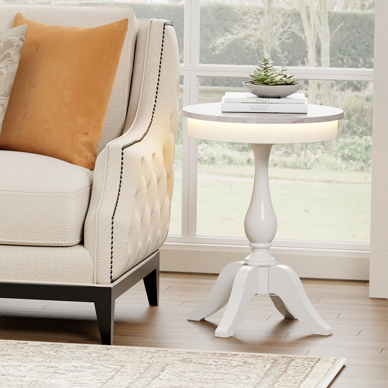 Ophelia & Co. Armgard 25.2'' Tall Solid Wood Tree Stump End Table Wayfair